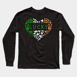 Lucky St. Patrick's Day Heart Long Sleeve T-Shirt